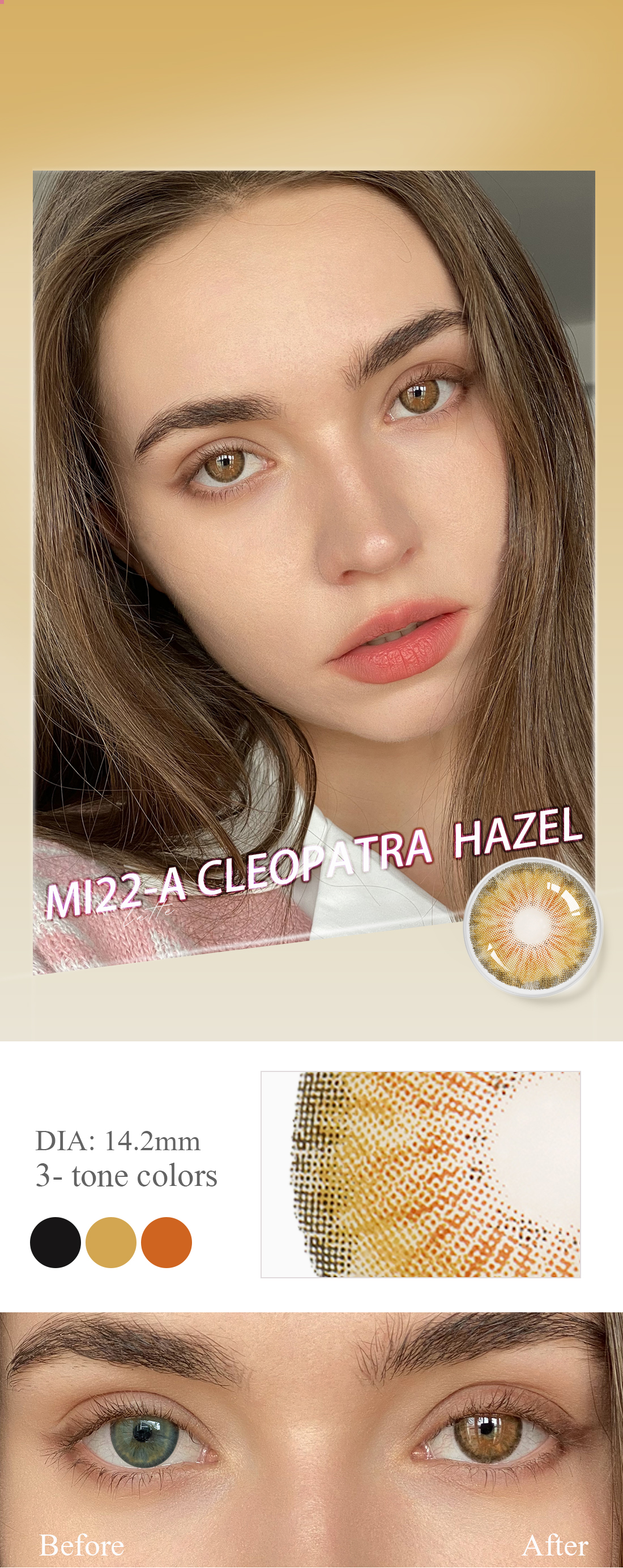 Cleopatra Hazel Eye Color Factory