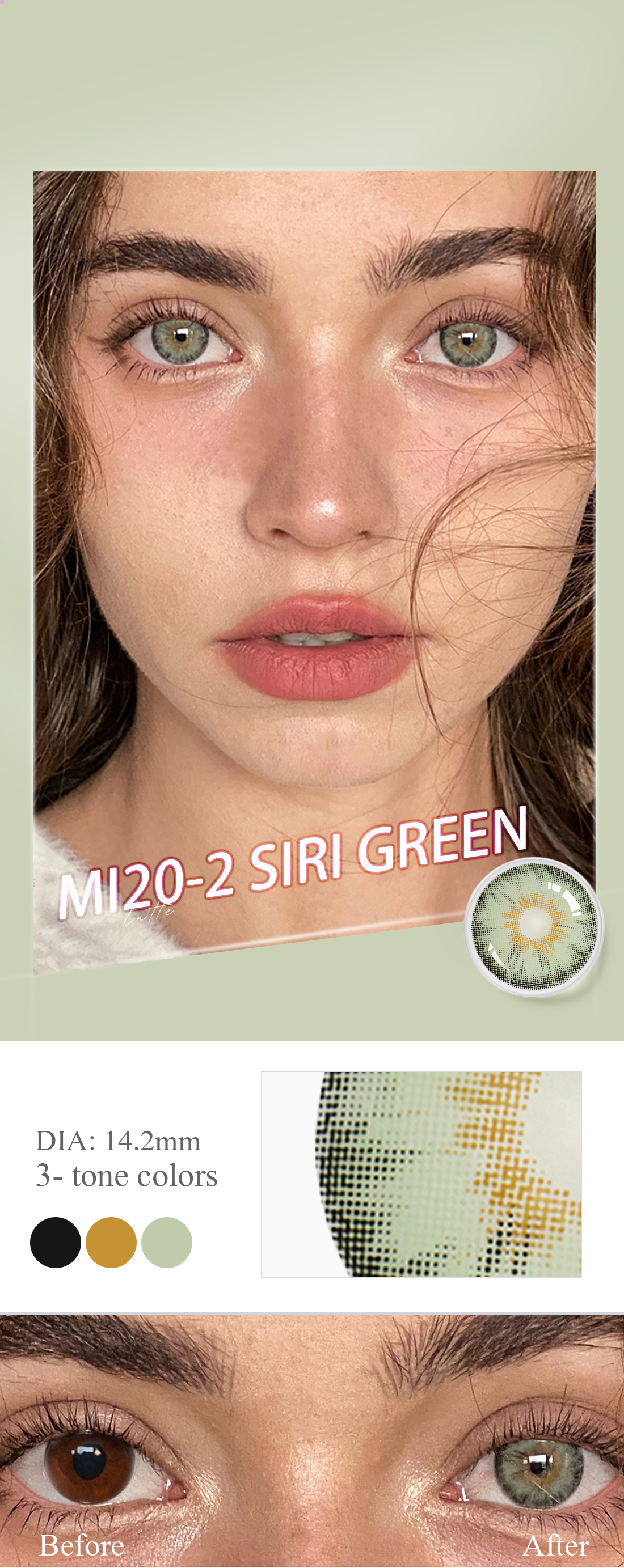 Siri Green Yearly Contact Lens